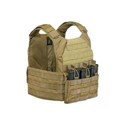 Tactical Assault Gear Vanguard Plate Carrier Set w/ Standard Cummerbund Coyote Tan XL 831324