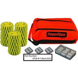 Powerflare 18-Pack PowerFlare Soft Pack Magnetic Red/Blue LEDs Olive Drab Green Shell SP18M-RB-OD