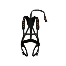 Muddy Diamondback Harness includes Lineman's Belt Tree Strap Suspension Releif Strap Caribiner Black/Orange MSH300