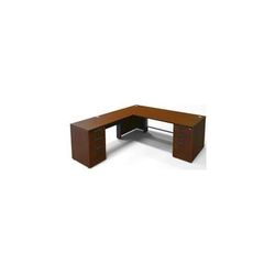 Prestige II 84"W Custom Glass Front Executive L-Desk, Left Return