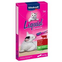 Vitakraft Cat Liquid Snack 48 x 15 g - Manzo + Inulina