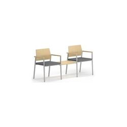 Avon 2-Chairs/Connecting Table Set Plywood Back/Upholstered Seat - Upgrade Fabric or He