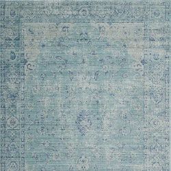 Brynner Vintage Performance Area Rug - Blue/Multi, 2'3" x 8' - Frontgate