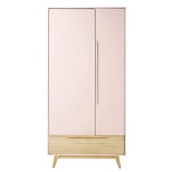 Dressing vintage 2 portes 1 tiroir rose clair