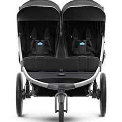 Thule Urban Glide 2 Double Jogging Stroller + Accessory Set - Black