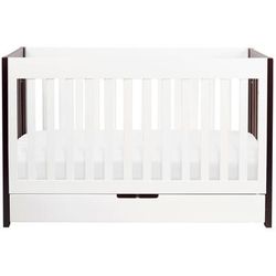 Babyletto Mercer 3-in-1 Convertible Crib with Toddler Bed Conversion Kit in Espresso/White