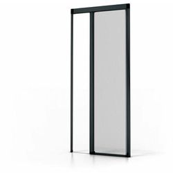 Store Moustiquaire Recoupable alu pour Porte Gris - l 140 x h 230 cm - Gris Anthracite