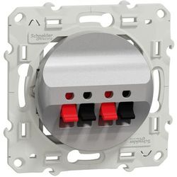 Odace prise haut parleur SCHNEIDER Type: vis - Nombre de Poste: 1 - Gamme: enjoliveur alu