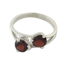 Garnet cocktail ring, 'Encounters'