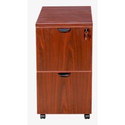 Boss Office Products N149-C Mobile Pedestal in File/File Cherry 16 x 22 x 29.5H