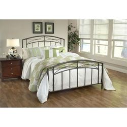 Hillsdale Furniture Morris Full/Queen Metal Headboard with Frame, Magnesium Pewter - 1545HFQR