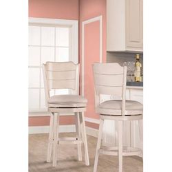 Hillsdale Furniture Clarion Wood Bar Height Swivel Stool, Sea White - 4542-830