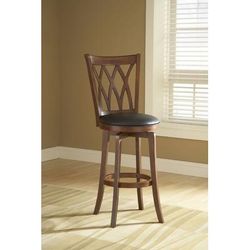 Hillsdale Furniture Mansfield Wood Counter Height Swivel Stool, Brown Cherry - 4975-828