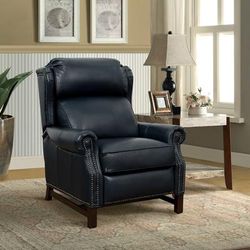 Barcalounger 7-3164 Thornfield Recliner in 5700-47 Shoreham Blue All Leather