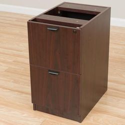 Boss Office Products N176-M Full Pedestal File/File in Mahogany