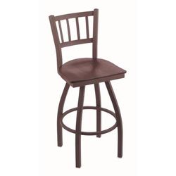 "Holland 81036BZDCOak 810 Contessa 36" Bar Stool /w Bronze Finish, Dark Cherry Oak Seat"