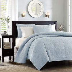Madison Park Quebec Twin/Twin XL Coverlet Mini Set in Blue - Olliix MP13-2580