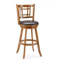 Hillsdale Furniture Fairfox Wood Bar Height Swivel Stool, Oak - 4650-830