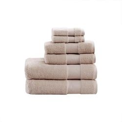 Madison Park Signature Turkish 6 Piece Bath Towel Set in Taupe - Olliix MPS73-317