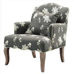 Floral Arm Chair - Linon 368312GRY01U