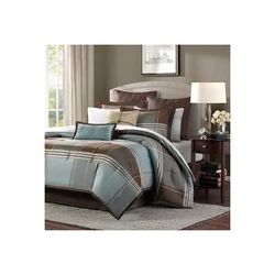 Madison Park Lincoln Square Queen 8 Piece Comforter Set in Brown - Olliix MP10-111