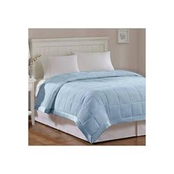 Madison Park Windom Full/Queen Microfiber Down Alternative Blanket w/ 3M Moisture Management in Blue - Olliix MP51-542