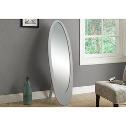 "Mirror / Full Length / Standing / Floor / 60" Oval / Dressing / Bedroom / Wood / Grey / Contemporary / Modern - Monarch Specialties I 3359"