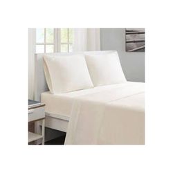 Sleep Philosophy Smart Cool Microfiber King Sheet Set in Ivory - Olliix SHET20-978