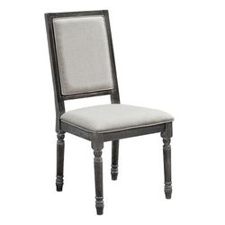 Muses Upholstered Back Chair in Weathered Pepper Finish (Set of 2) - Progressive Furniture P836-65