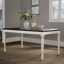 Shelby Dining Table Distressed White - Crosley CF2002-WH