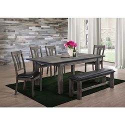 Grayson Dining with Padded Seats 6PC Set - Picket House Furnishings DNH100CP6PC