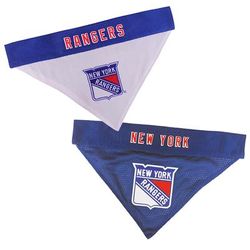 New York Rangers Reversible Dog Bandana, Large/X-Large, Multi-Color