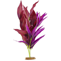 Purple Leaf Silk Aquarium Plant, Large