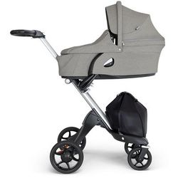 Stokke V6 Xplory Stroller - Brushed Grey/Silver/Black