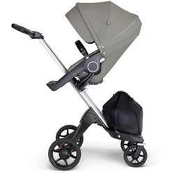 Stokke V6 Xplory Stroller - Brushed Grey/Silver/Black