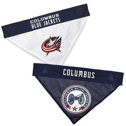 Columbus Blue Jackets Reversible Dog Bandana, Small/Medium, Multi-Color