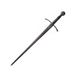 Battlecry Agincourt War Sword 30.625in Stainless Steel Standard Edge Black Synthetic Handle 501506