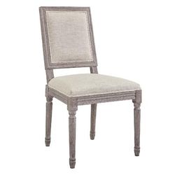 Court Dining Side Chair Upholstered Fabric Set of 2 EEI-3500-BEI
