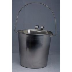 Stainless Steel Heavy Duty Flat-Sided Pail, 1 qts., Small, Silver