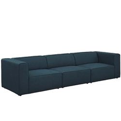 Mingle 3 Piece Upholstered Fabric Sectional Sofa Set EEI-2827-BLU