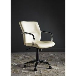 Lysette Desk Chair in Cream/Silver - Safavieh FOX8500A