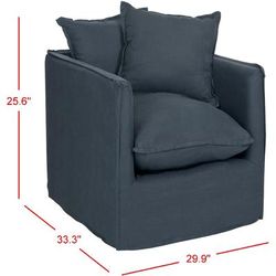 Joey Arm Chair in Blue/Black - Safavieh MCR4651A