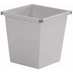 Corbeille De Bureau Carrée Métal Grise 27l - Vepabins