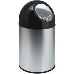 Poubelle Bullet Avec Liner 30l Inox/noir - V-Part
