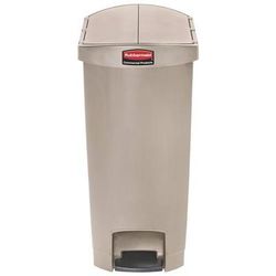 poubelle agroalimentaire en resine end step 50 l beige
