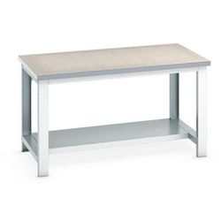 bott 1 établi fixe cubio avec tablette fixe - largeur 150 cm - linoléum