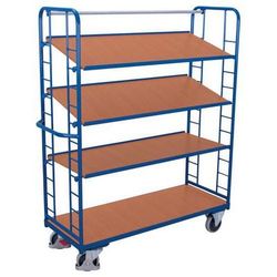 chariot haut 4 plateaux bois - 1605x650mm -400 kg - variofit