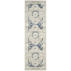 "Evoke Collection 5'-1" X 7'-6" Rug in Ivory And Blue - Safavieh EVK210C-5"