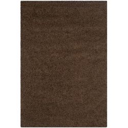 Athens Shag Collection 4' X 6' Rug in Brown - Safavieh SGA119A-4