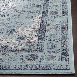 "Courtyard Collection 4' X 5'-7" Rug in Grey And Blue - Safavieh CY8062-37212-4"